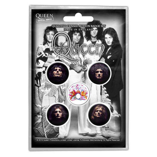 Queen Button Badge Pack: Faces - Queen - Fanituote - Rockoff - 5055339794507 - maanantai 28. lokakuuta 2019