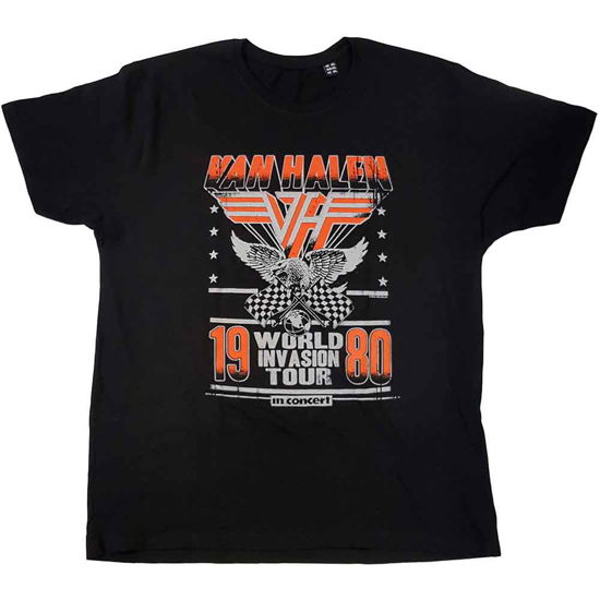 Van Halen Unisex T-Shirt: Invasion Tour '80 - Van Halen - Koopwaar -  - 5056012021507 - 
