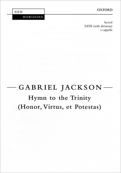 Hymn to the Trinity (Honor, Virtus, et Potestas) - New Horizons -  - Książki - Oxford University Press - 9780193355507 - 8 września 2024