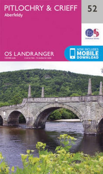 Cover for Ordnance Survey · Pitlochry &amp; Crieff - OS Landranger Map (Landkart) [February 2016 edition] (2016)