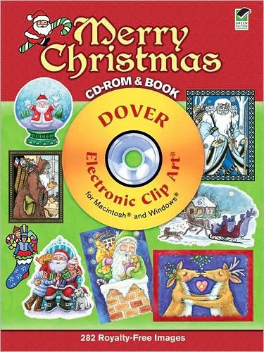 Cover for Dover Dover · Merry Christmas CD-ROM and Book - Dover Electronic Clip Art (Audiobook (CD)) [Unabridged edition] (2009)