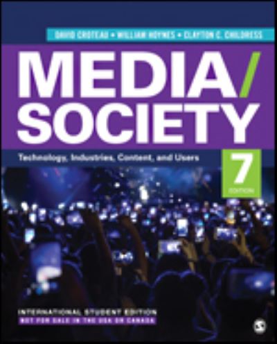 Cover for David R. Croteau · Media / Society - International Student Edition: Technology, Industries, Content, and Users (Pocketbok) [7 Revised edition] (2021)