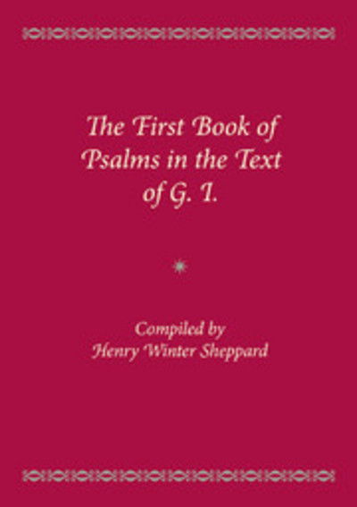 Cover for Henry Winter Sheppard · The First Book of Psalms in the Text of G.1. (Paperback Bog) (2014)