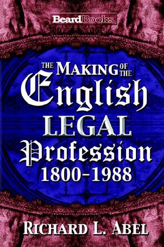 Cover for Richard L. Abel · The Making of the English Legal Profession (Paperback Book) (1998)