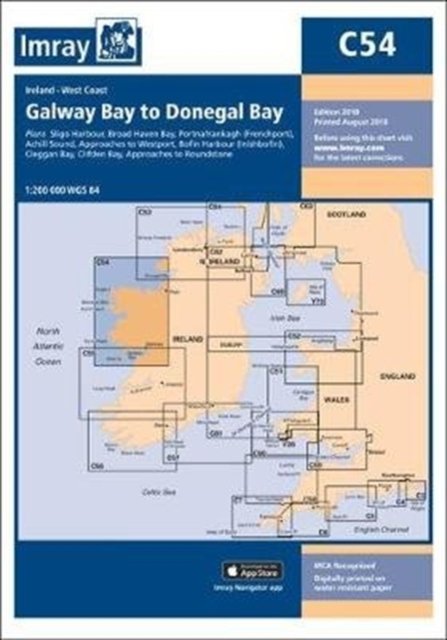 Cover for Imray Imray · Imray Chart C54: Galway Bay to Donegal Bay - C Charts (Pocketbok) [New edition] (2018)
