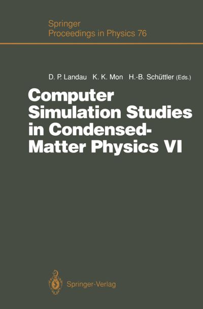 Cover for David P Landau · Computer Simulation Studies in Condensed-Matter Physics VI: Proceedings of the Sixth Workshop, Athens, GA, USA, February 22-26, 1993 - Springer Proceedings in Physics (Paperback Book) [Softcover reprint of the original 1st ed. 1993 edition] (2011)