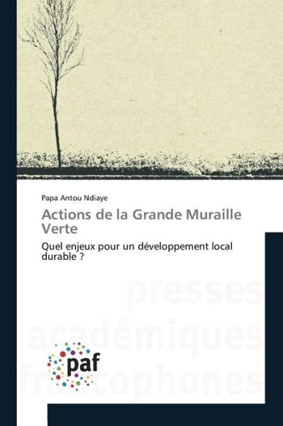 Cover for Ndiaye Papa Antou · Actions De La Grande Muraille Verte (Taschenbuch) (2015)