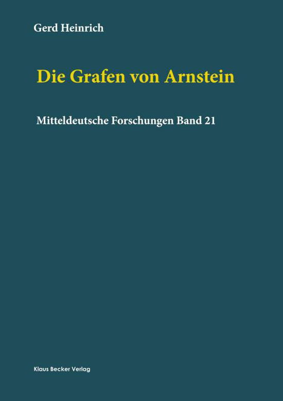 Cover for Gerd Heinrich · Die Grafen Von Arnstein (Hardcover Book) (2016)