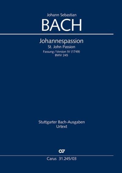 Johannesp.4.Fass.KA.CV31.245/03 - JS Bach - Books -  - 9790007088507 - 