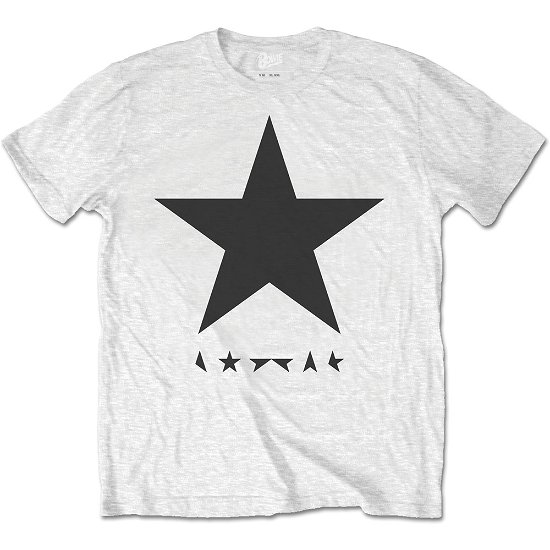 David Bowie Unisex T-Shirt: Blackstar on White - David Bowie - Produtos - ROFF - 5055979931508 - 7 de abril de 2016