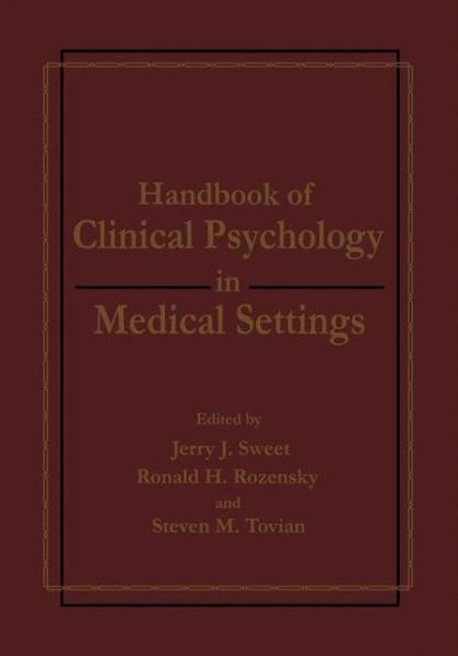 Cover for Sweet · Handbook of Clinical Psychology in Medical Settings (Gebundenes Buch) [1991 edition] (1991)