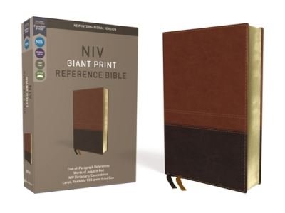 Cover for Zondervan · NIV, Reference Bible, Giant Print, Leathersoft, Brown, Red Letter Edition, Comfort Print (Imiteret Læderbog) (2018)