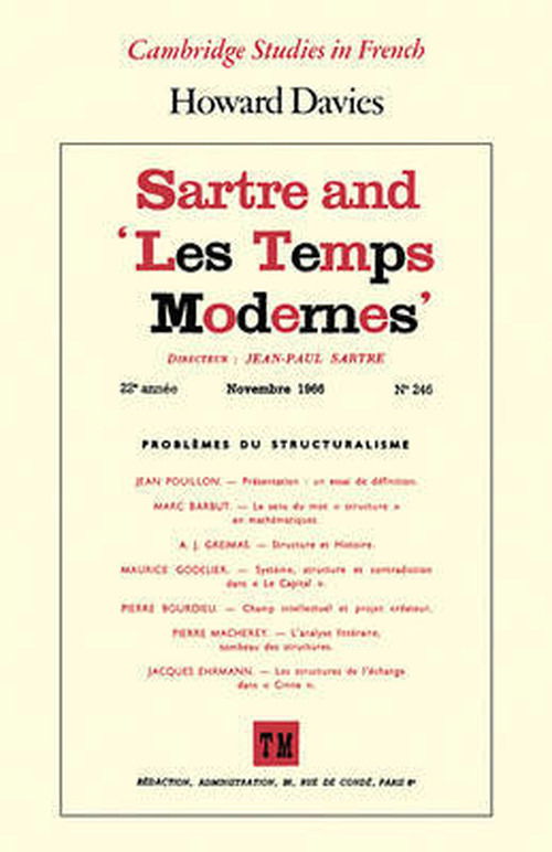 Cover for Howard Davies · Sartre and 'Les Temps Modernes' - Cambridge Studies in French (Paperback Book) (2009)