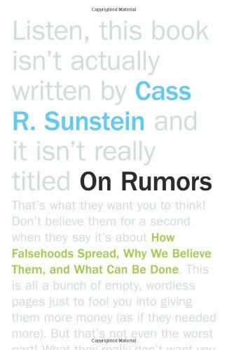 Cover for Cass R. Sunstein · On Rumors: How Falsehoods Spread, Why We Believe Them, and What Can Be Done (Pocketbok) (2014)