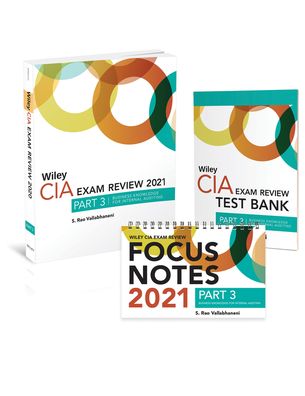 Cover for S. Rao Vallabhaneni · Wiley CIA Exam Review 2021 + Test Bank + Focus Notes: Part 3, Business Knowledge for Internal Auditing Set (Pocketbok) (2021)