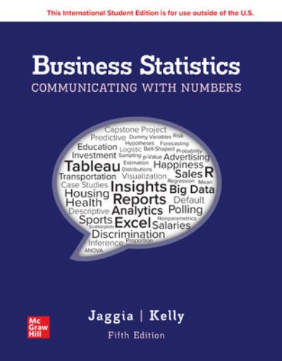 Cover for Sanjiv Jaggia · Business Statistics: Communicating with Numbers ISE (Paperback Book) (2024)