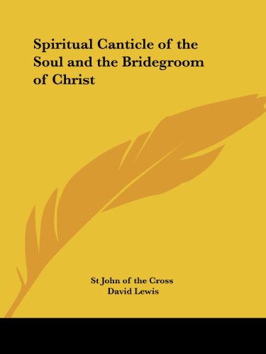 Cover for Saint John of the Cross · Spiritual Canticle of the Soul and the Bridegroom of Christ (Paperback Book) (1995)