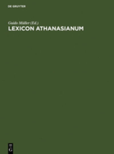 Cover for Guido Muller · Lexicon Athanasianum (Book) (1952)