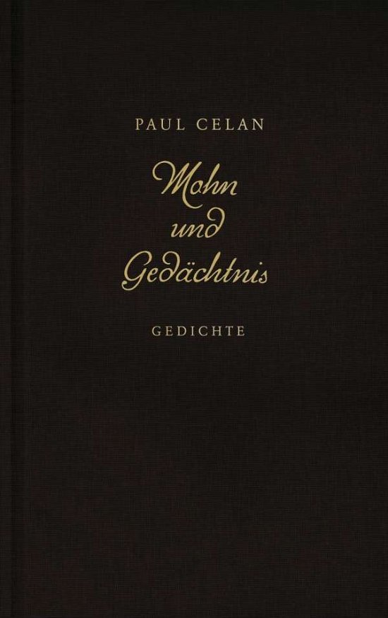 Cover for Celan · Mohn und Gedächtnis (Buch)