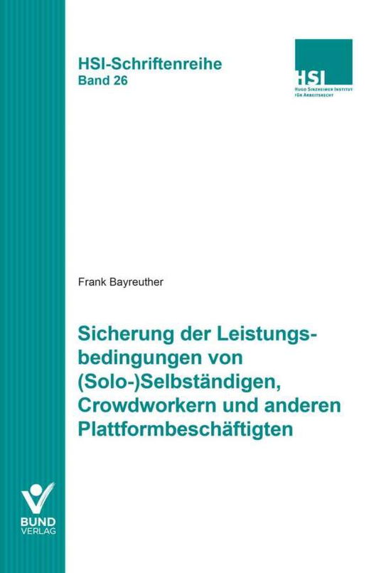 Cover for Bayreuther · Sicherung der Leistungsbedin (Book)