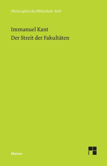 Cover for Immanuel Kant · Der Streit Der Fakultaten (Paperback Book) (2005)