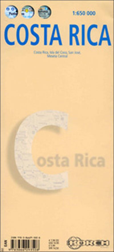 Borch Country Map: Costa Rica - Borch GmbH - Bøker - Borch - 9783866093508 - 1. mars 2020