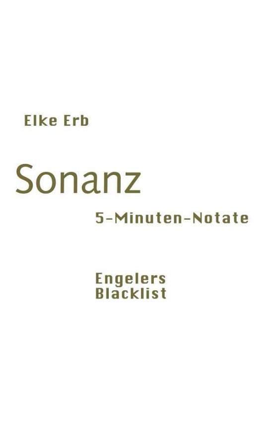 Cover for Erb · Sonanz (Book)
