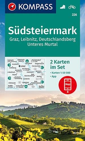 Cover for KOMPASS-Karten GmbH · KOMPASS Wanderkarte 226 Südsteiermark, Graz, Leibnitz, Deutschlandsberg, Unteres Murtal (2-K-Set) (Map) (2021)