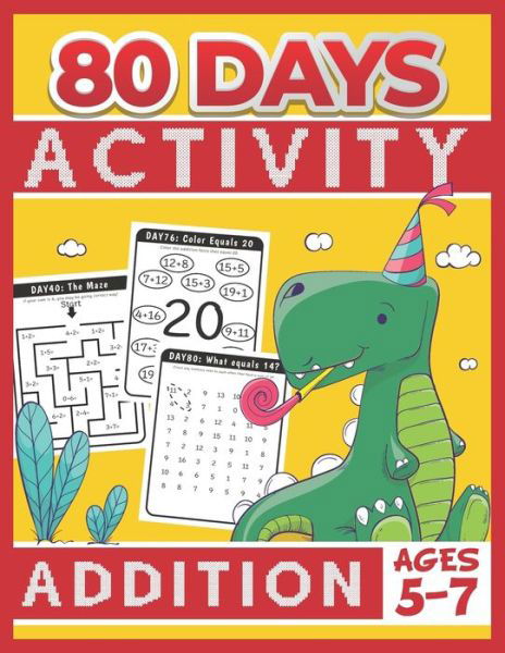 Cover for Tuebaah · 80 Days Activity Addition for Kids Ages 5-7 (Paperback Bog) (2020)