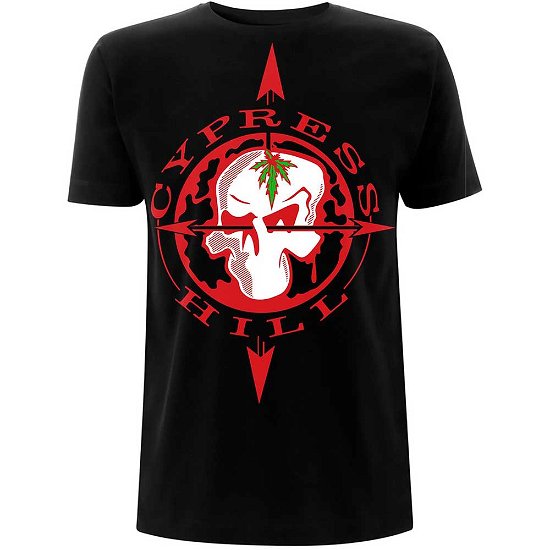 Cypress Hill Unisex T-Shirt: Skull Compass - Cypress Hill - Fanituote -  - 5056187721509 - 