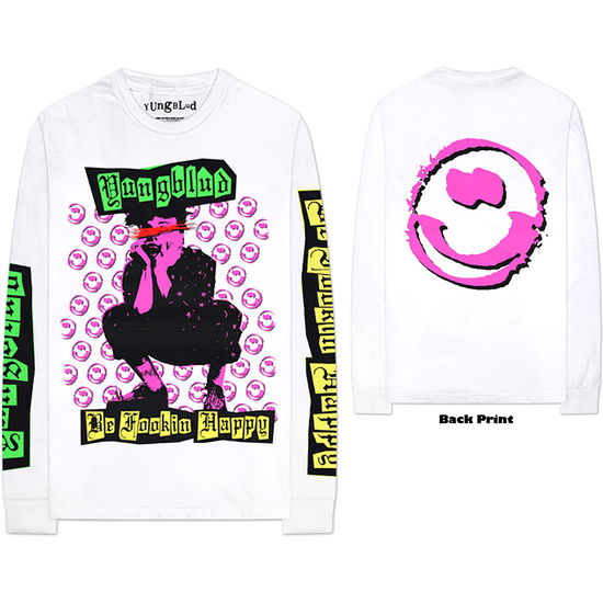 Cover for Yungblud · Yungblud Unisex Long Sleeve T-Shirt: Punker (Back &amp; Sleeve Print) (TØJ) [size S] [White - Unisex edition]