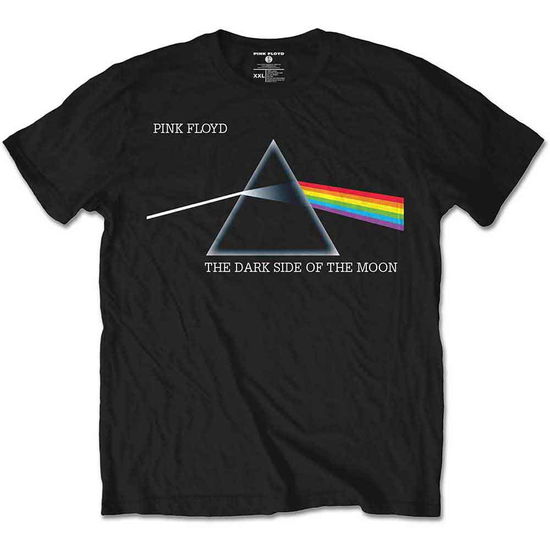 Pink Floyd Kids T-Shirt: Dark Side of the Moon Courier (Black) (7-8 Years) - Pink Floyd - Produtos - - 5056561024509 - 11 de fevereiro de 2022