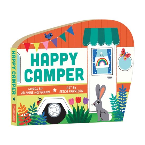 Cover for Mudpuppy · Happy Camper Shaped Board Book (Board book) (2023)