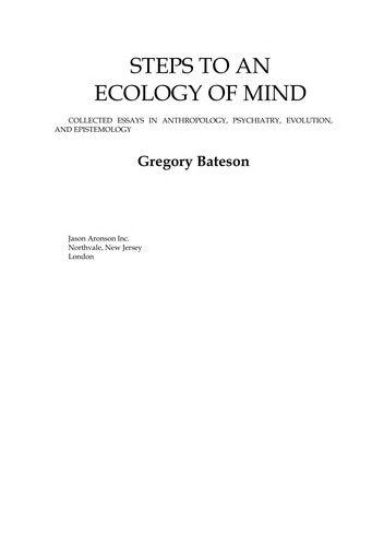 Cover for Gregory Bateson · Steps to an Ecology of Mind (Hardcover Book) [New edition] (1977)