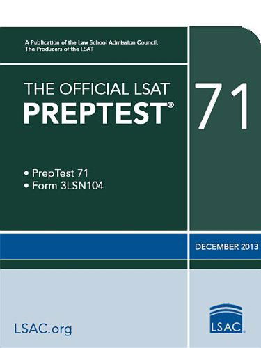 Cover for Law School Admission Council · The Official Lsat Preptest 71 (Paperback Book) (2014)