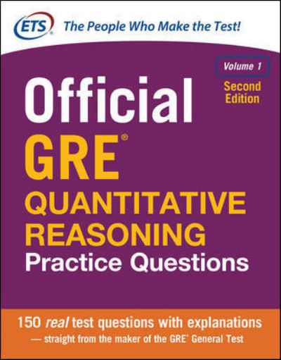 Cover for Educational Testing Service · Official GRE Quantitative Reasoning Practice Questions, Second Edition, Volume 1 (Paperback Book) (2017)