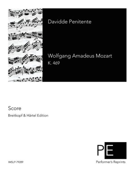 Cover for Wolfgang Amadeus Mozart · Davidde Penitente (Pocketbok) (2015)