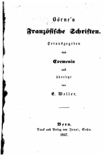 Cover for Weller · Franzoesische Schriften (Taschenbuch) (2016)