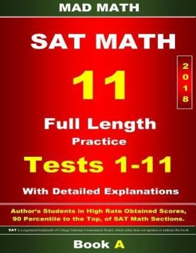 Cover for John Su · 2018 New SAT Math Tests 01-11 Book a (Paperback Book) (2017)