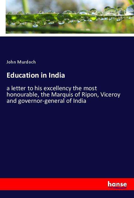 Cover for Murdoch · Education in India (Book)