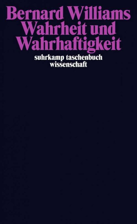 Suhrk.TB Wi.2050 Williams.Wahrheit und - Bernard Williams - Books -  - 9783518296509 - 