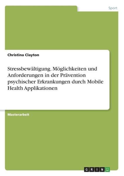 Cover for Clayton · Stressbewältigung. Möglichkeite (Book)