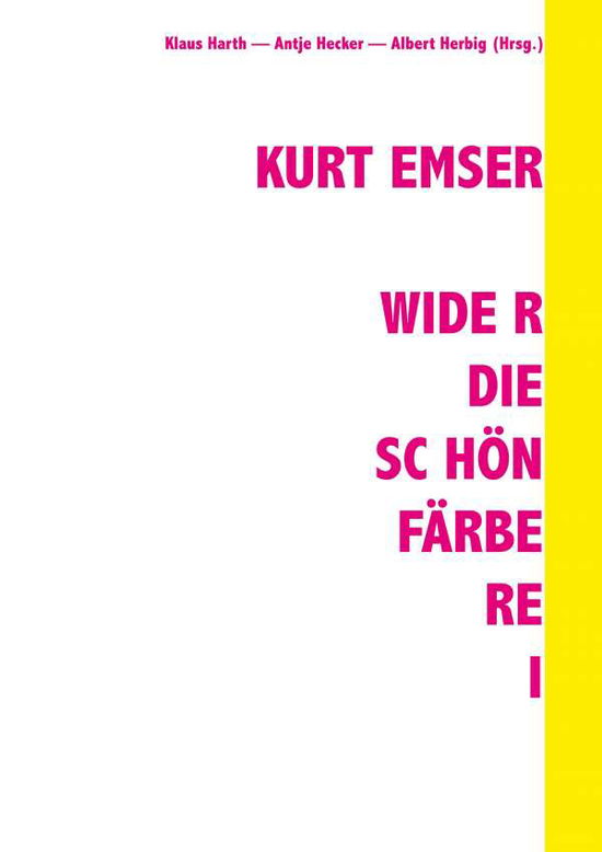 Cover for Hecker · Kurt Emser - Wider die Schönfärb (N/A)