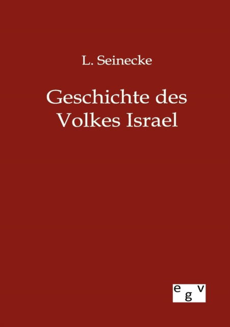 Cover for L Seinecke · Geschichte des Volkes Israel (Taschenbuch) [German edition] (2012)