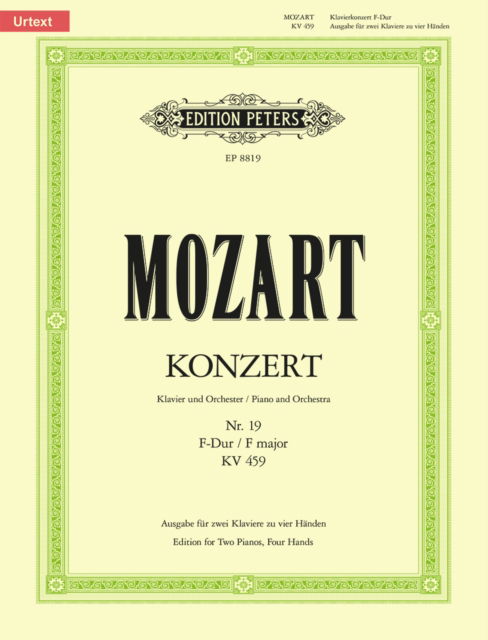 Cover for Wolfgang Amadeus Mozart · Concerto No. 19 in F K459 (Sheet music) (2001)