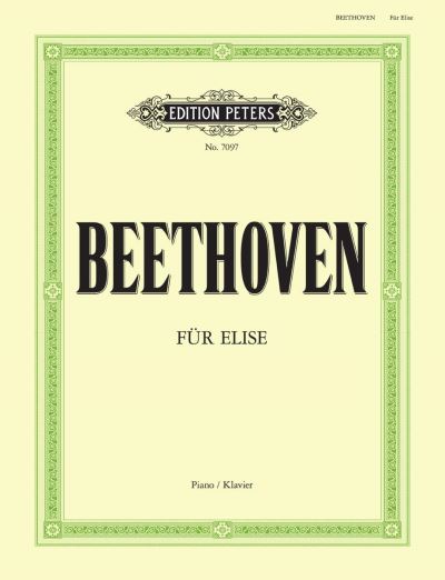 Cover for Ludwig van Beethoven · Fur Elise WoO 59 for Piano: Album Leaf or Bagatelle (Sheet music) (2001)