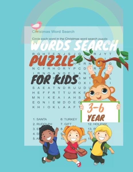 Cover for Hajar Publishing Art · Words Search Puzzle For Kids 3-6 years (Paperback Book) (2020)