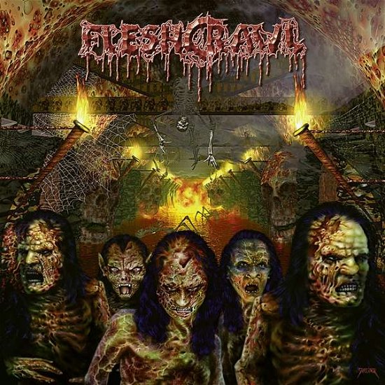 Cover for Fleshcrawl · As Blood Rains from the Sky... (LP) [Reissue edition] (2020)