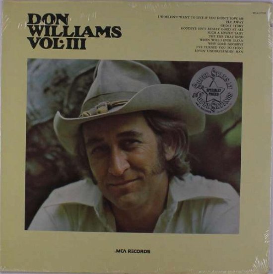 Cover for Don Williams · Vol. 3 (LP) (2018)