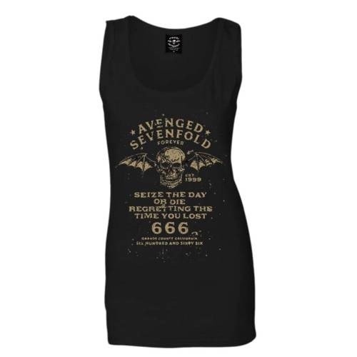 Avenged Sevenfold Ladies Vest T-Shirt: Seize the Day - Avenged Sevenfold - Marchandise - Unlicensed - 5055295382510 - 